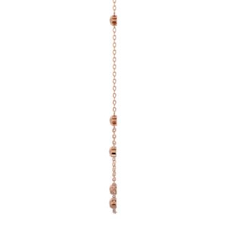 14 Karat Rose Gold 1 Carat Diamonds By The Yard Necklace, 16-18 Inches
