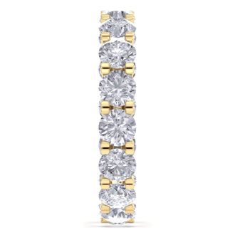 Eternity Ring Size 5.5, 4 Carat Diamond Eternity Ring In 14 Karat Yellow Gold