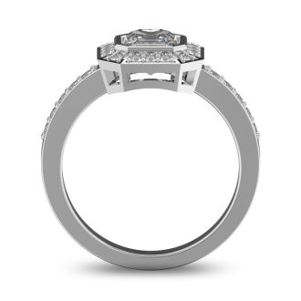 14 Karat White Gold 1 1/3 Carat Asscher Cut Halo Diamond Engagement Ring.  Just like Pippa Middleton

