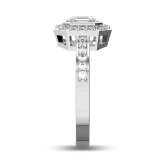 14 Karat White Gold 1 1/3 Carat Asscher Cut Halo Diamond Engagement Ring.  Just like Pippa Middleton

