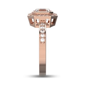 14 Karat Rose Gold 1 3/4 Carat Asscher Cut Halo Diamond Engagement Ring.  Just like Pippa Middleton
