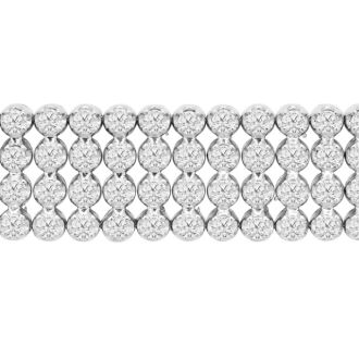 10.60 Carat Important Diamond Bracelet In 14 Karat White Gold