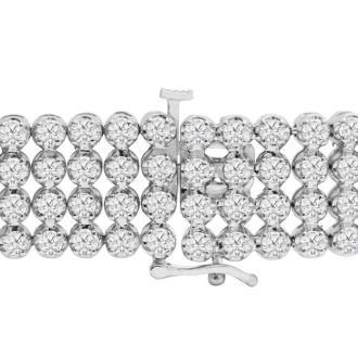 10.60 Carat Important Diamond Bracelet In 14 Karat White Gold