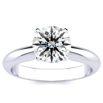 1 ½ Carat Round Diamond Solitaire Ring in Platinum