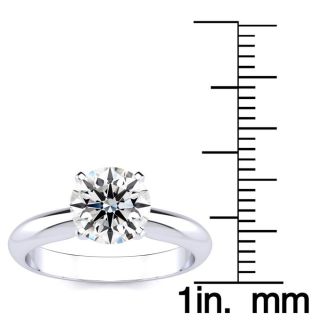 1 ½ Carat Round Diamond Solitaire Ring in Platinum