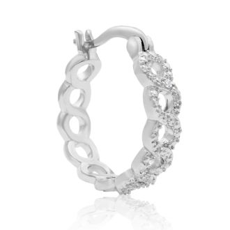 Infinity diamond hoop earrings cheap
