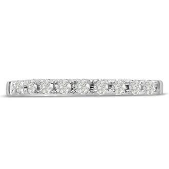 1/4 Carat Diamond Wedding Band In 14 Karat White Gold