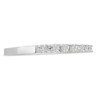 1/4 Carat Diamond Wedding Band In 14 Karat White Gold
