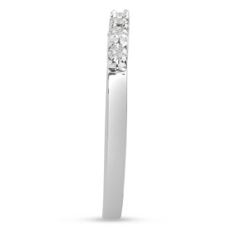 1/4 Carat Diamond Wedding Band In 14 Karat White Gold