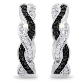 Black Diamond Swirl Huggy Hoop Earrings.  Wear Them Everyday...They Are So Cute!
