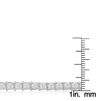 13 Carat Diamond Tennis Bracelet In 14 Karat White Gold, 8 Inches