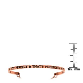 Rose Gold "I’M NOT PERFECT & THAT’S PERFECTLY FINE" Adjustable Bracelet