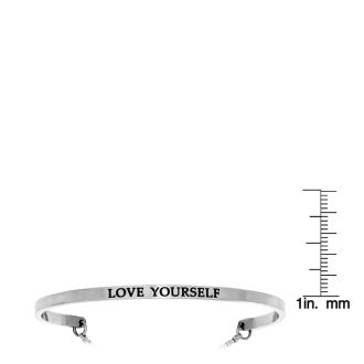 Silver "LOVE YOURSELF" Adjustable Bracelet