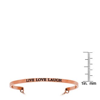 Rose Gold "LIVE LOVE LAUGH" Adjustable Bracelet