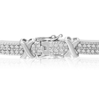 2 Carat Diamond X Tennis Bracelet