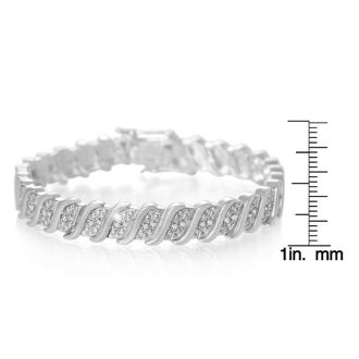 1/4 Carat Classic Natural Diamond Tennis Bracelet In Platinum Overlay.  Finally Back In Stock