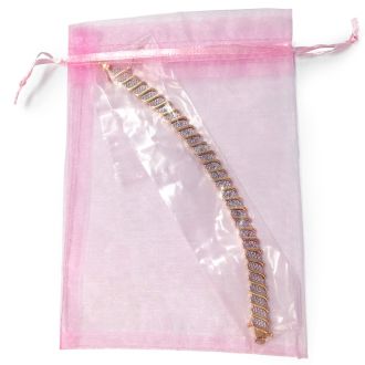 1/4 Carat Classic Natural Diamond Tennis Bracelet In Yellow Gold Overlay