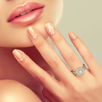 1 1/2 Carat Double Halo Diamond Engagement Ring in 14k Yellow Gold