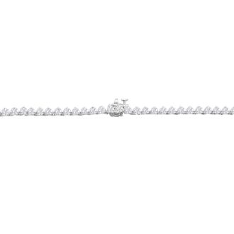 10 Carat Diamond Tennis Necklace In 14 Karat White Gold, 17 Inches