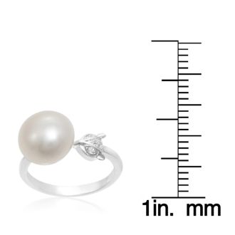 12MM Freshwater Cultured Single Pearl and Embellished Fox Ring