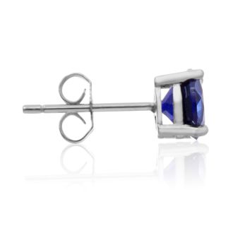 2ct Created Sapphire Earrings in Sterling Silver