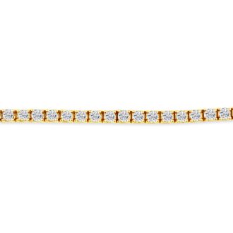 4 1/2 Carat Diamond Tennis Bracelet In 14 Karat Yellow Gold, 6 Inches