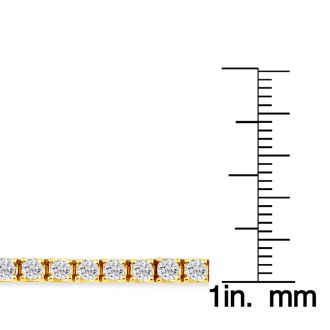 5 1/2 Carat Diamond Tennis Bracelet In 14 Karat Yellow Gold, 7 1/2 Inches