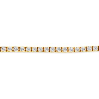 6 Carat Diamond Tennis Bracelet In 14 Karat Yellow Gold, 8 1/2 Inches