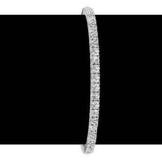 4 1/2 Carat Diamond Tennis Bracelet In 14 Karat White Gold, 8 Inches