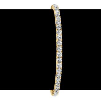 3 1/2 Carat Diamond Tennis Bracelet In 14 Karat Yellow Gold, 6 1/2 Inches