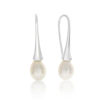 Pearl Drop Earrings With 8MM Freshwater Pearls, 1 Inch