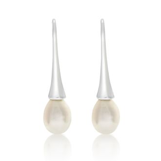 Pearl Drop Earrings With 8MM Freshwater Pearls, 1 Inch