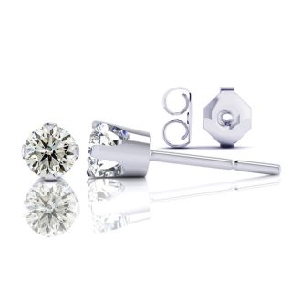 Nearly 1/2ct Diamond Stud Earrings in White Gold.  Everyone Loves These Beautiful Diamond Earrings! Just The Right Size!