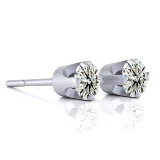 Nearly 1/2ct Diamond Stud Earrings in 14k White Gold.  Everyone Loves These Beautiful Diamond Earrings! Just The Right Size!