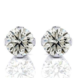 Nearly 1/2ct Diamond Stud Earrings in 14k White Gold.  Everyone Loves These Beautiful Diamond Earrings! Just The Right Size!