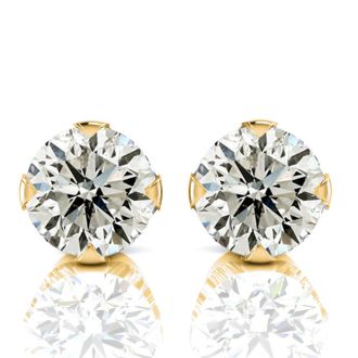 Nearly 1/2ct Diamond Stud Earrings in 14k Yellow Gold.  Everyone Loves These Beautiful Diamond Earrings! Just The Right Size!