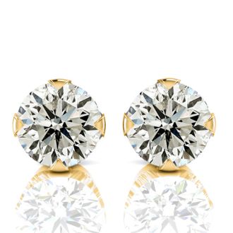 Nearly 1/2ct Diamond Stud Earrings in Yellow Gold.  Everyone Loves These Beautiful Diamond Earrings! Just The Right Size!