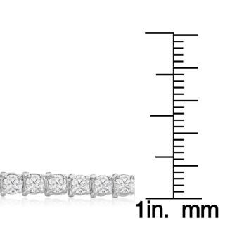 14 1/2 Carat Diamond Tennis Bracelet In 14 Karat White Gold, 9 Inches
