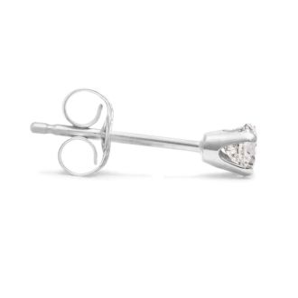 5 Point Tiny Diamond Stud Earrings in Solid Silver. One Of SuperJeweler's Most Popular Items!
