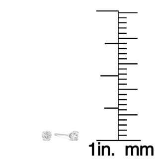 5 Point Tiny Diamond Stud Earrings in Solid Sterling Silver. One Of SuperJeweler's Most Popular Items!
