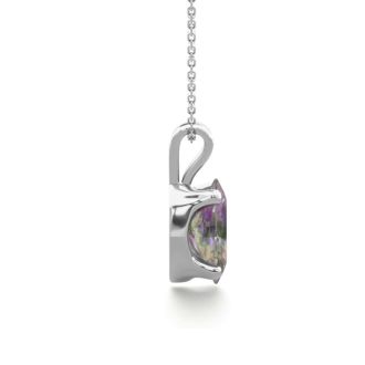 1/2 Carat Oval Shape Mystic Topaz Necklace In Sterling Silver, 18 Inches