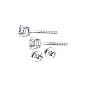Colorless 1/4 Carat Diamond Stud Earrings