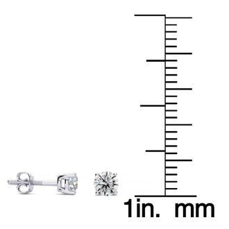 Colorless 1/4 Carat Diamond Stud Earrings