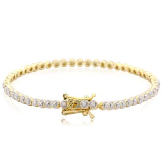 1/2 Carat Classic Round Diamond Tennis Bracelet. 