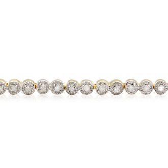 1/2 Carat Classic Round Diamond Tennis Bracelet. 