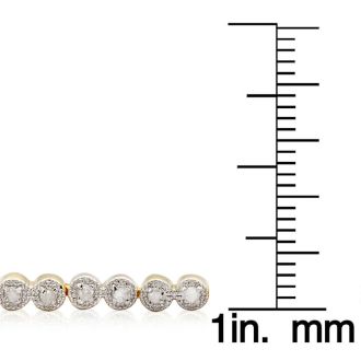 1/2 Carat Classic Round Diamond Tennis Bracelet. 