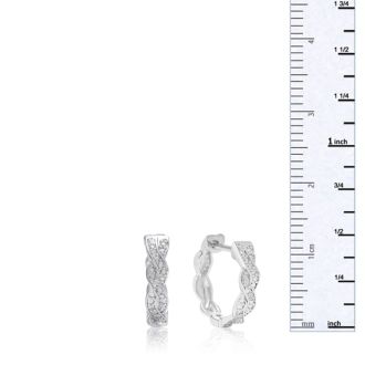 Diamond Swirl Hoop Earrings 