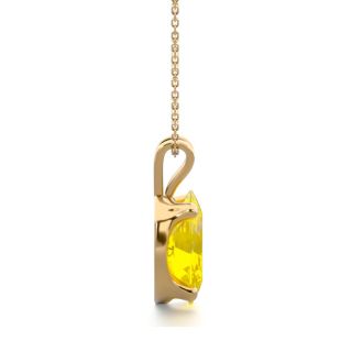 3/4 Carat Oval Shape Citrine Necklace In 14K Yellow Gold Over Sterling Silver, 18 Inches