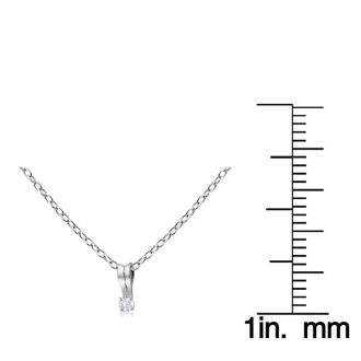 .025 Carat Diamond Necklace In Sterling Silver, 18 Inches. 
