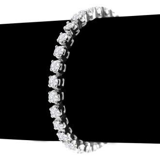 6 Carat Diamond Tennis Bracelet In 14 Karat White Gold, 7 Inches